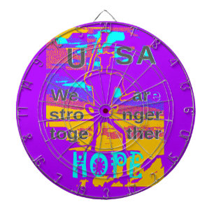 USA Psychedelic Hope: Neon Unity Art Darttavla