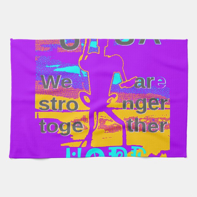 USA Psychedelic Hope: Neon Unity Art Kökshandduk (Horisontell)