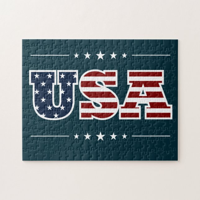 USA Puzzle Pussel (Horisontell)