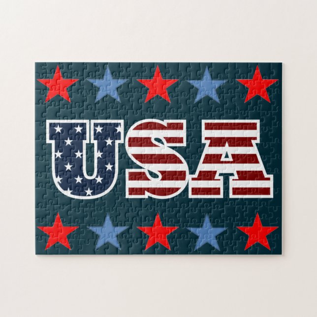 USA Puzzle Pussel (Horisontell)