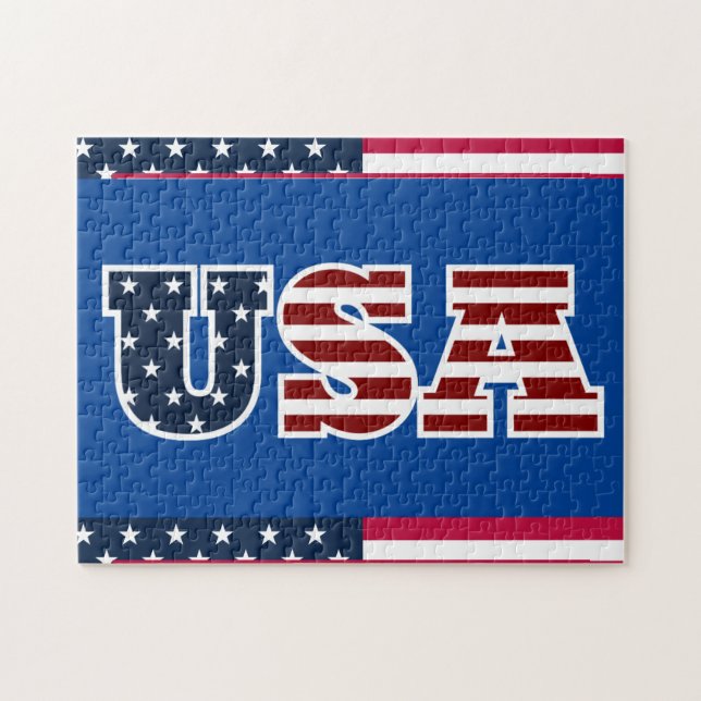 USA Puzzle Pussel (Horisontell)