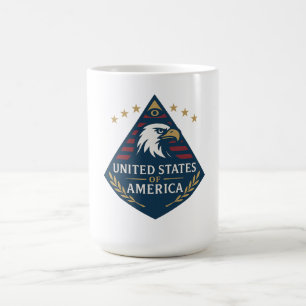 USA Pyramid Eagle Emblem Kaffemugg