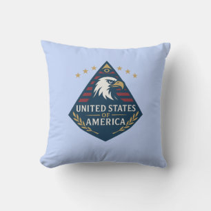 USA Pyramid Eagle Emblem Kudde