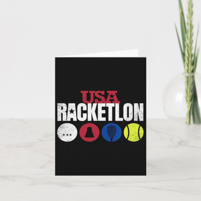 Usa Racketlon - Bord Tennis Badminton Squash Tenn Kort (Framsida)