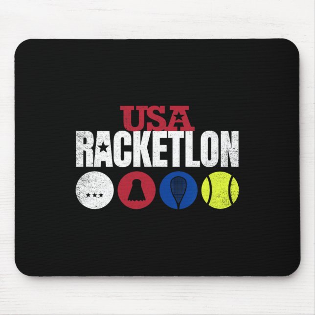 Usa Racketlon - Bord Tennis Badminton Squash Tenn Musmatta (Framsidan)