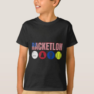 Usa Racketlon - Bord Tennis Badminton Squash Tenn T Shirt