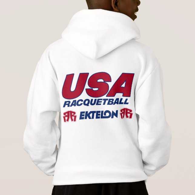 USA racquetballen lurar hoodien Tee (Baksida)