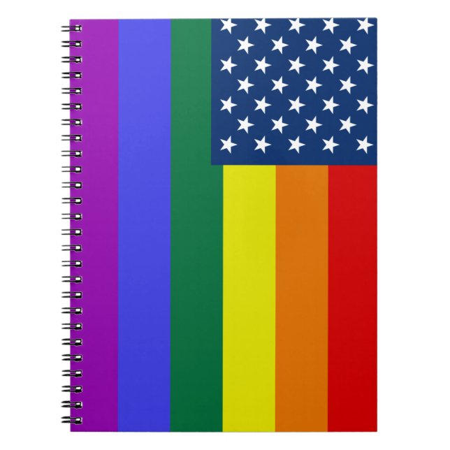 USA Rainbow Pride Anteckningsbok (Framsidan)