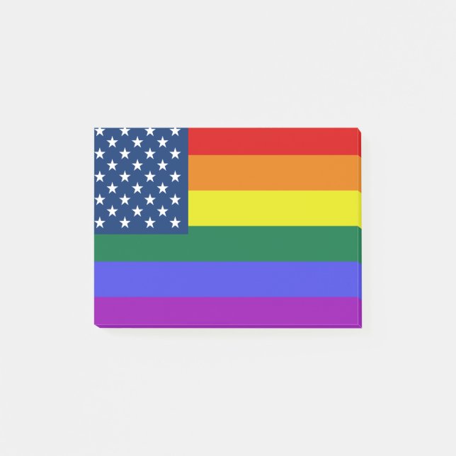 USA Rainbow Pride Post-it Block (Framsida)