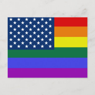 USA Rainbow Pride Vykort