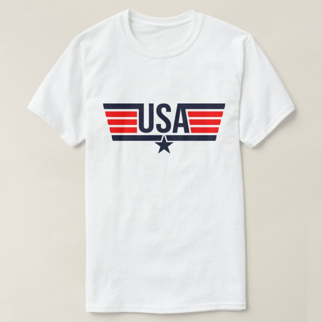 USA Rand White T-shirt (Design framsida)