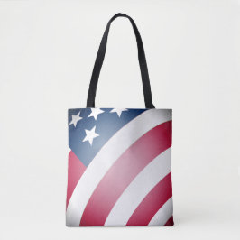 USA Red and White Rand, Stars on Blue Flagga Art Tygkasse