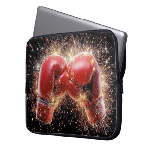 USA Red Boxing-handskar i Fireworks Laptop Fodral