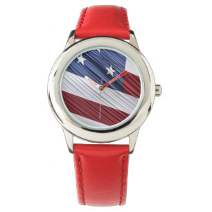 USA Red, White and Blue American Patriotic Flagga Armbandsur