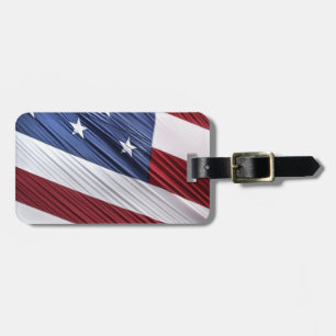 USA Red, White and Blue American Patriotic Flagga Bagagebricka