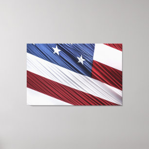 USA Red, White and Blue American Patriotic Flagga Canvastryck