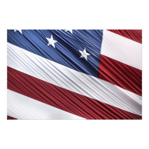 USA Red, White and Blue American Patriotic Flagga Fototryck
