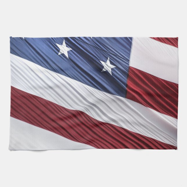 USA Red, White and Blue American Patriotic Flagga Kökshandduk (Horisontell)