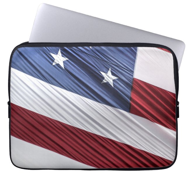 USA Red, White and Blue American Patriotic Flagga Laptop Fodral (Framsidan)