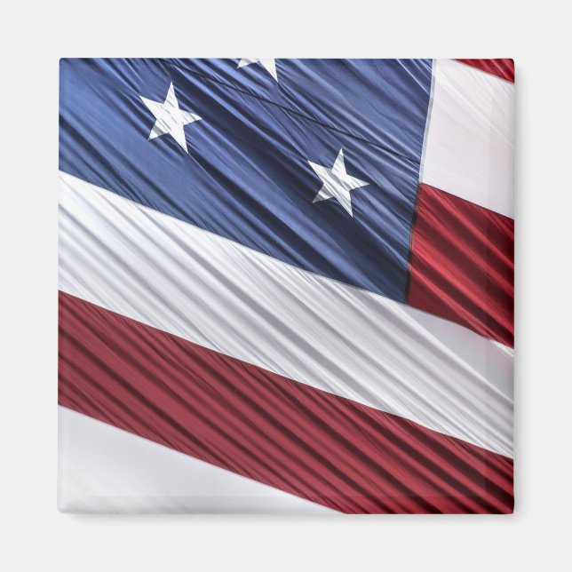 USA Red, White and Blue American Patriotic Flagga Magnet (Framsidan)