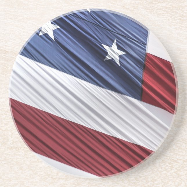 USA Red, White and Blue American Patriotic Flagga Underlägg Sandsten (Framsidan)
