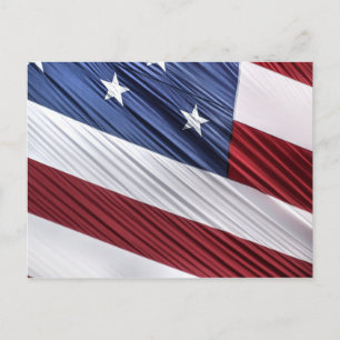 USA Red, White and Blue American Patriotic Flagga Vykort