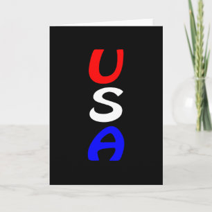 USA Red, White & Blue Card Kort