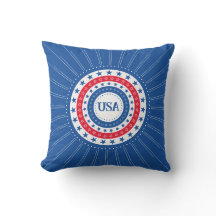 USA Red, White, Blue Stars Initialer eller Monogra