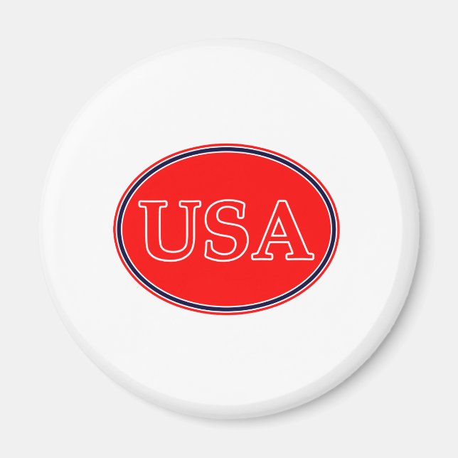 USA Red White och Blue 3 MUSEUM Zazzle-gåvor Magnet (Framsidan)