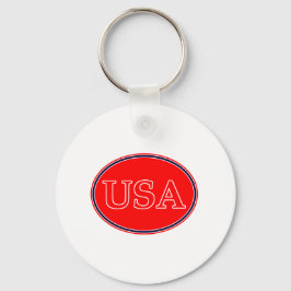 USA Red White och Blue 3 MUSEUM Zazzle-gåvor Nyckelring