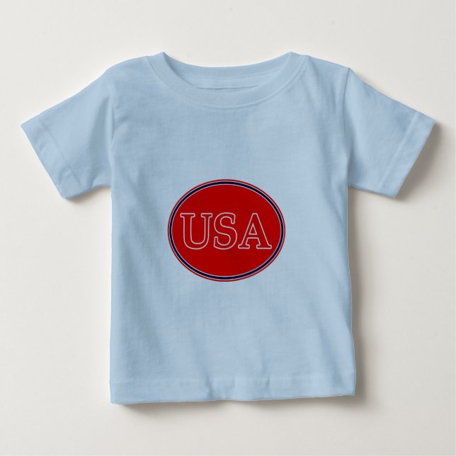 USA Red White och Blue 3 MUSEUM Zazzle-gåvor T-shirt (Framsida)