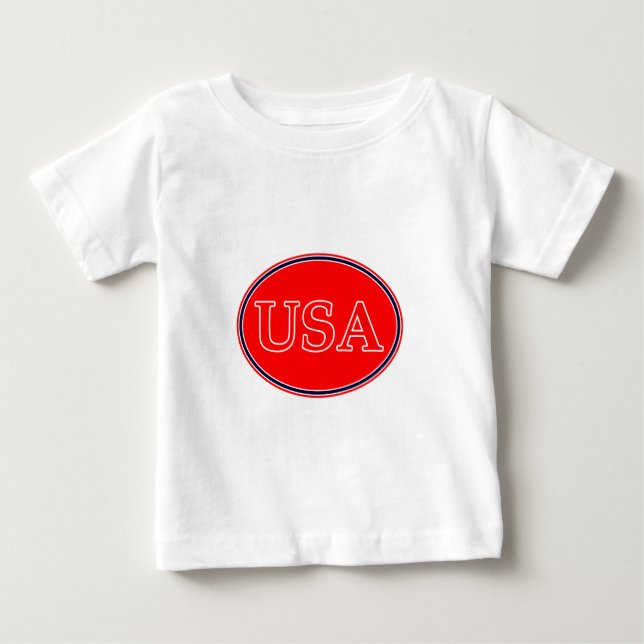 USA Red White och Blue 3 MUSEUM Zazzle-gåvor Tee (Framsida)