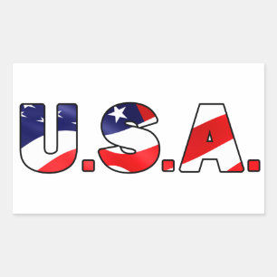 USA REKTANGULÄRT KLISTERMÄRKE