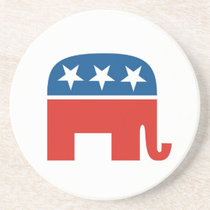 USA republikanskaa partitelefant Underlägg Sandsten