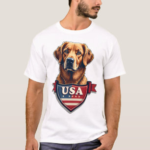 USA Retriever Heritage Vintage Hund T-Shirt 2