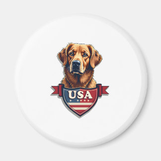 USA Retriever Heritage Vintage Hund T-Shirt 2 Magnet