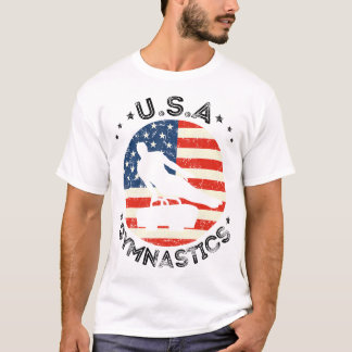 USA Retro Gymnastics Team Support USA Gymnastics T Shirt