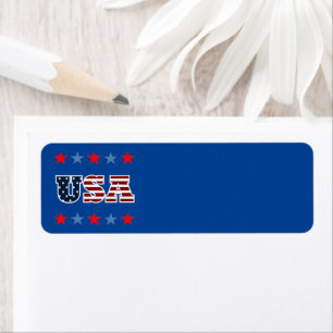 USA-returadressetikett Returadress Etikett