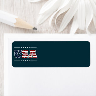 USA-returadressetikett Returadress Etikett