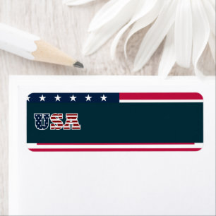 USA-returadressetikett Returadress Etikett