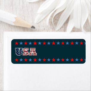 USA-returadressetikett Returadress Etikett