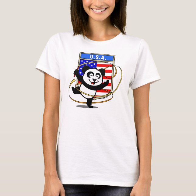 USA Rhythmic Gymnastics Panda Shirt Tröja (Framsida)