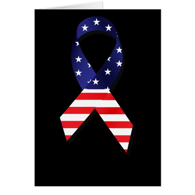 USA Ribbon Hälsningskort (Framsidan)