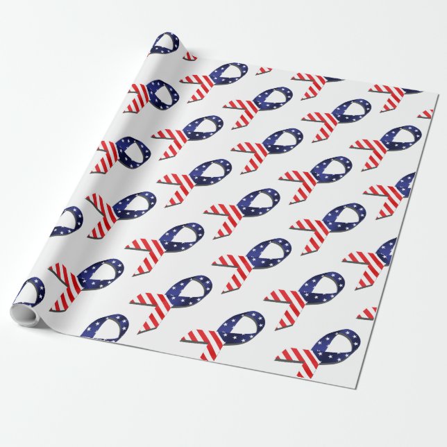 USA Ribbon Presentpapper (Utrullad)