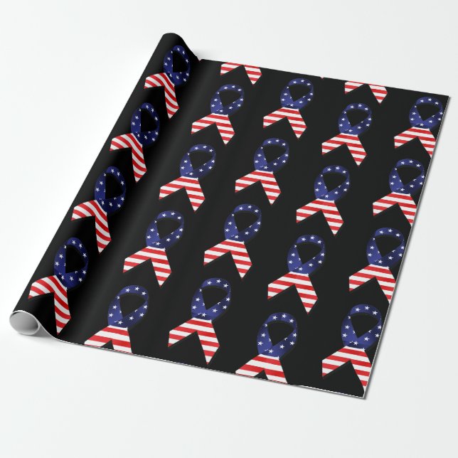 USA Ribbon Presentpapper (Utrullad)