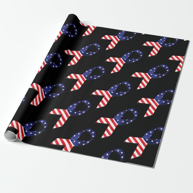USA Ribbon Presentpapper (Utrullad)