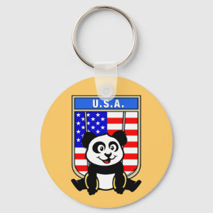 USA Ringar Panda Nyckelring