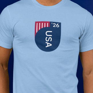 USA Röd Vit Blå Flagga Urban Stil T Shirt