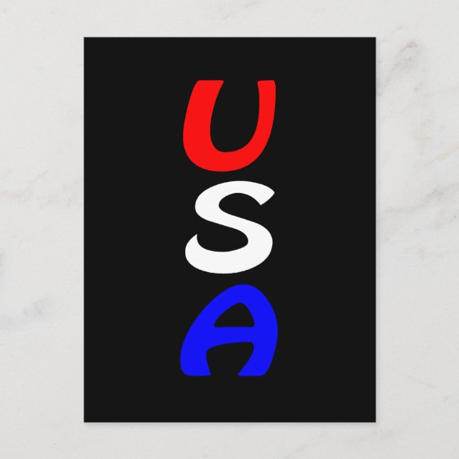 USA Röd, Vit & Blå Postkort Vykort (Framsida)