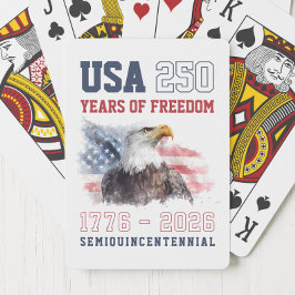 USA Röd Vit och Blå USA:s 250-årsjubileum Casinokort